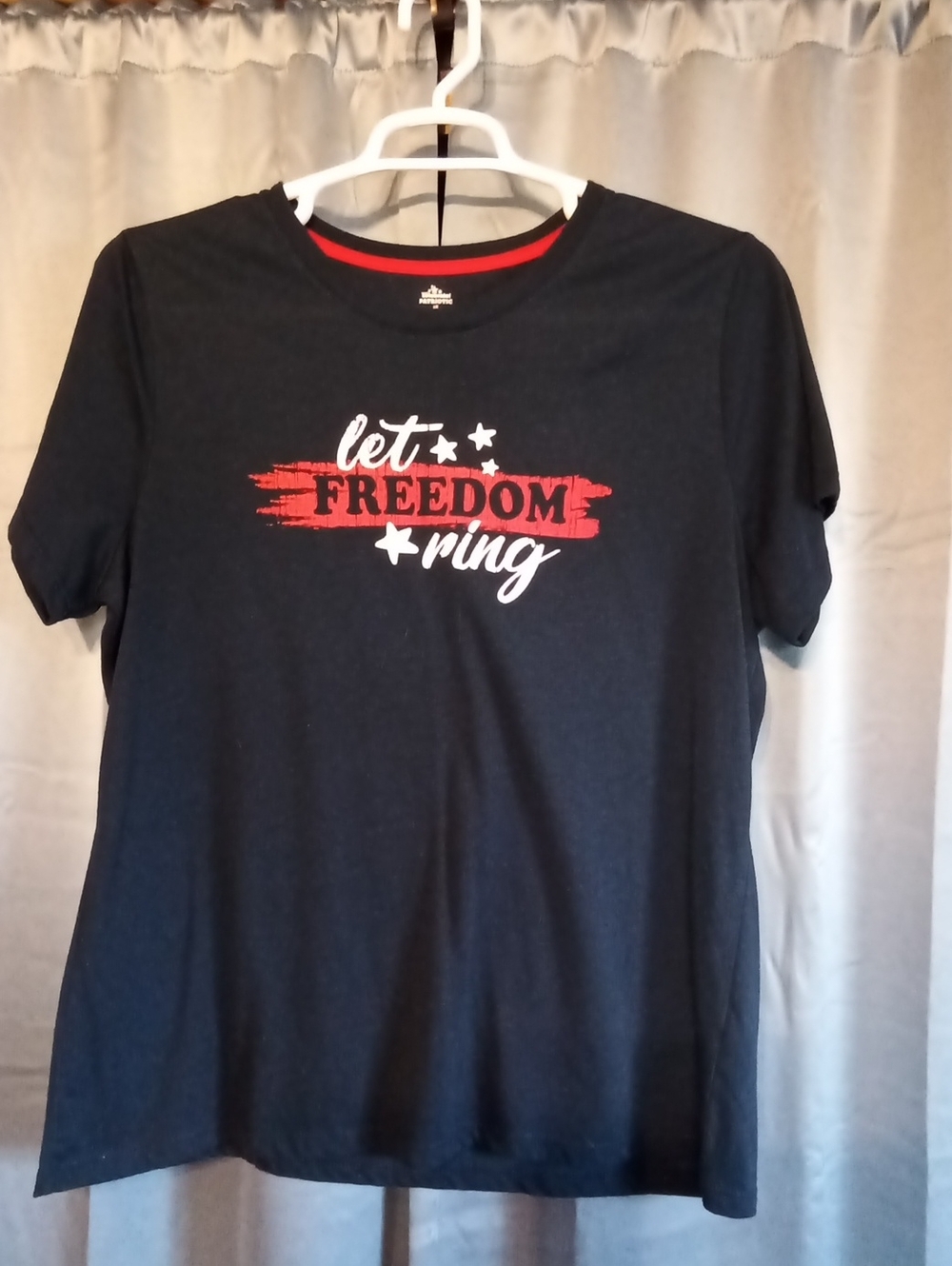 Women's Blue'Let Freedom Ring' Graphic T‑Shirt